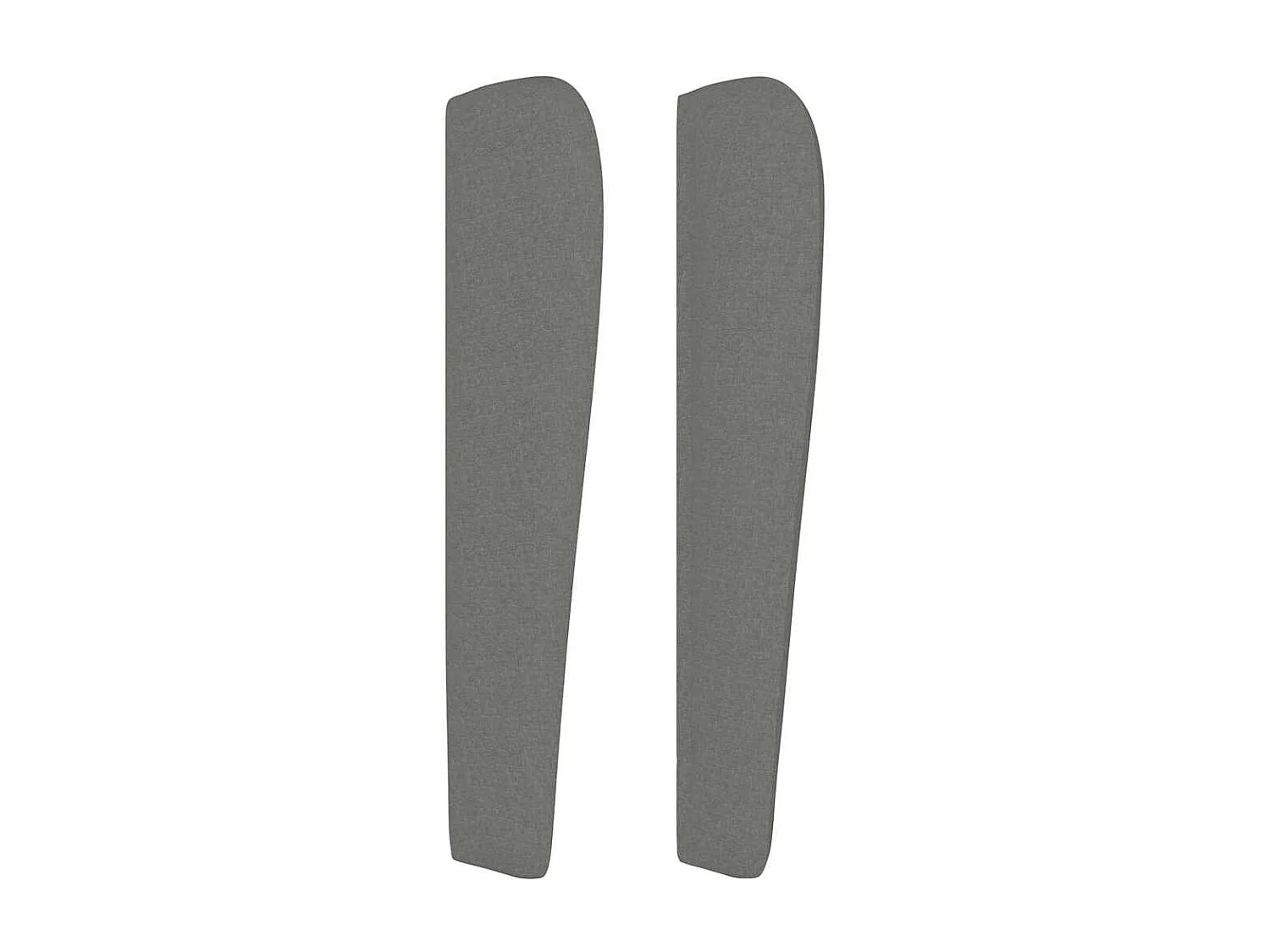 Tête de lit avec oreilles Gris foncé 183x23x118/128 cm Tissu