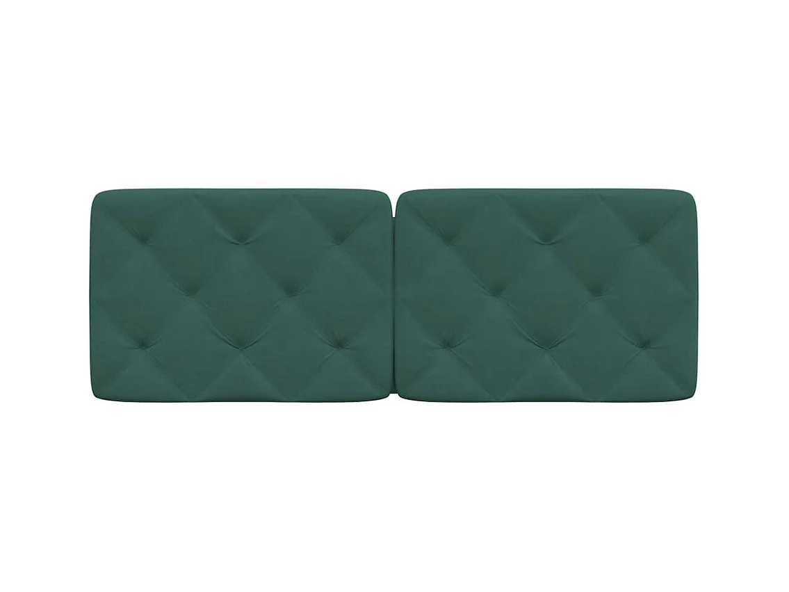 Donkergroen hoofdbordkussen 120 cm fluweel