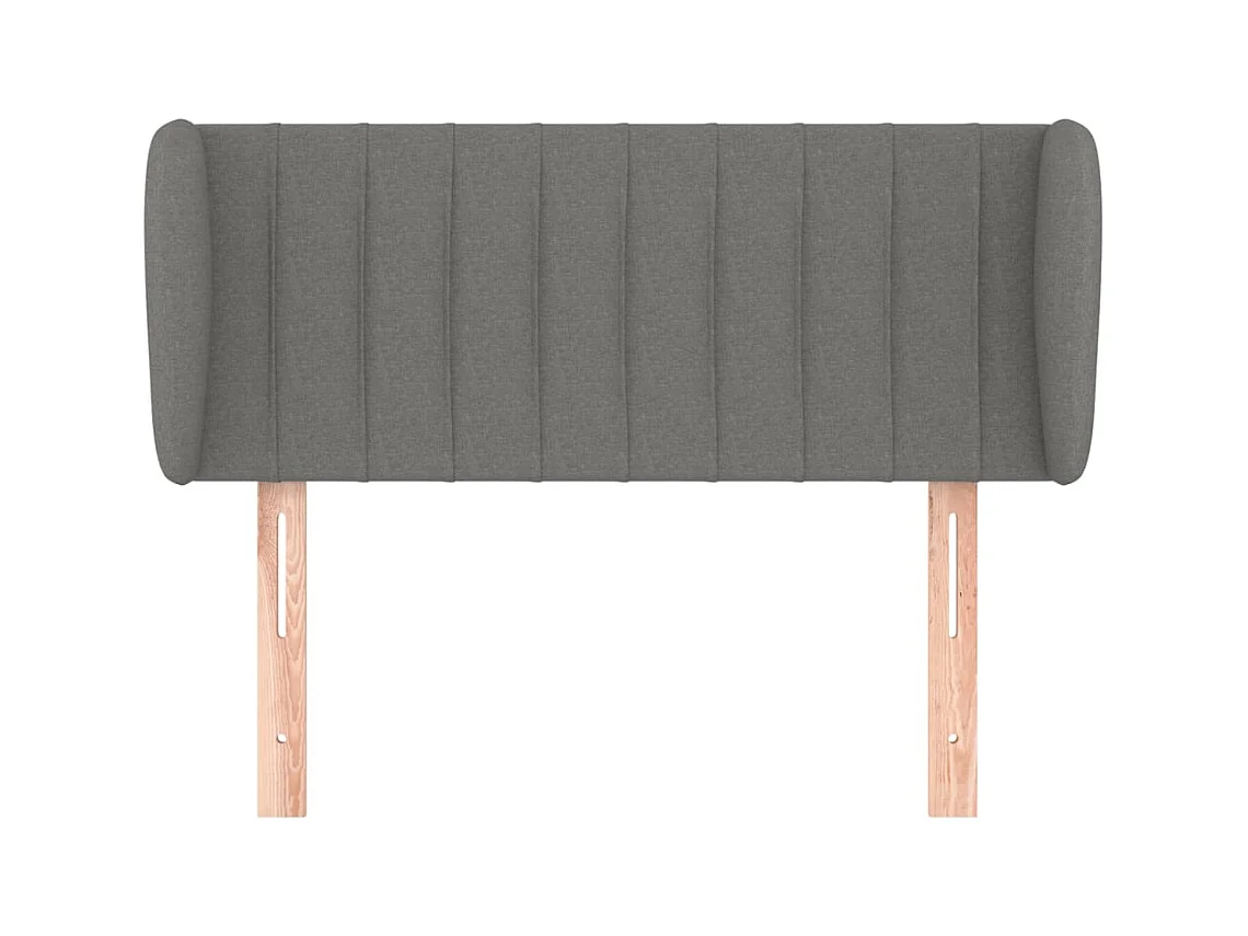 Tête de lit avec oreilles Gris foncé 93x23x78/88 cm Tissu