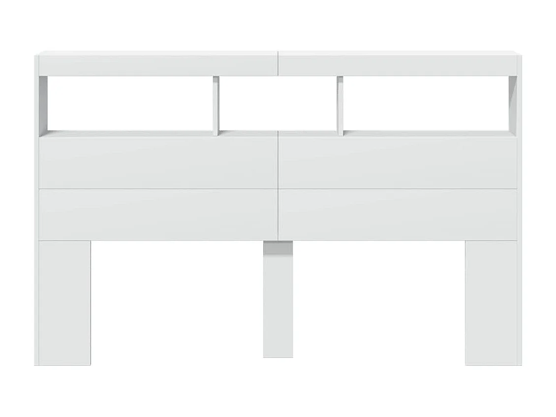 Cabecero de armario con LED blanco 160x17x102 cm