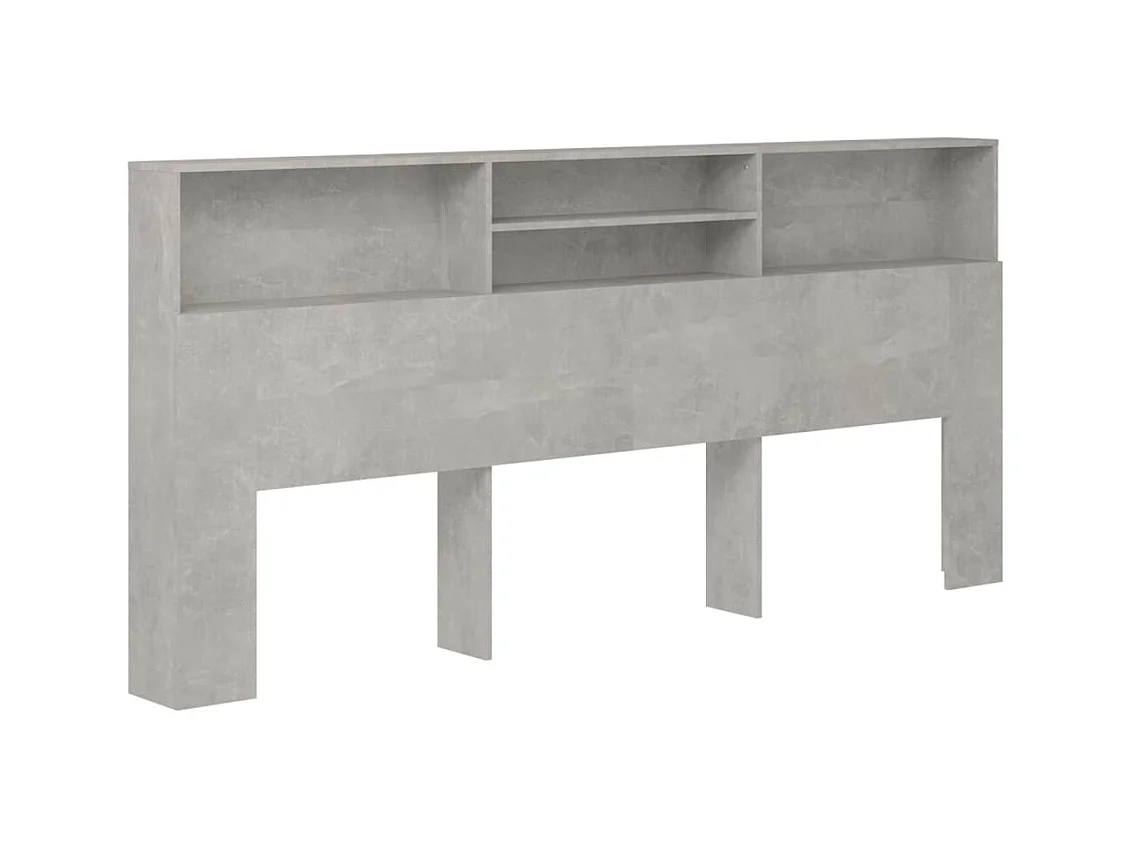 Betongrijs hoofdeindekast 220x19x103,5 cm