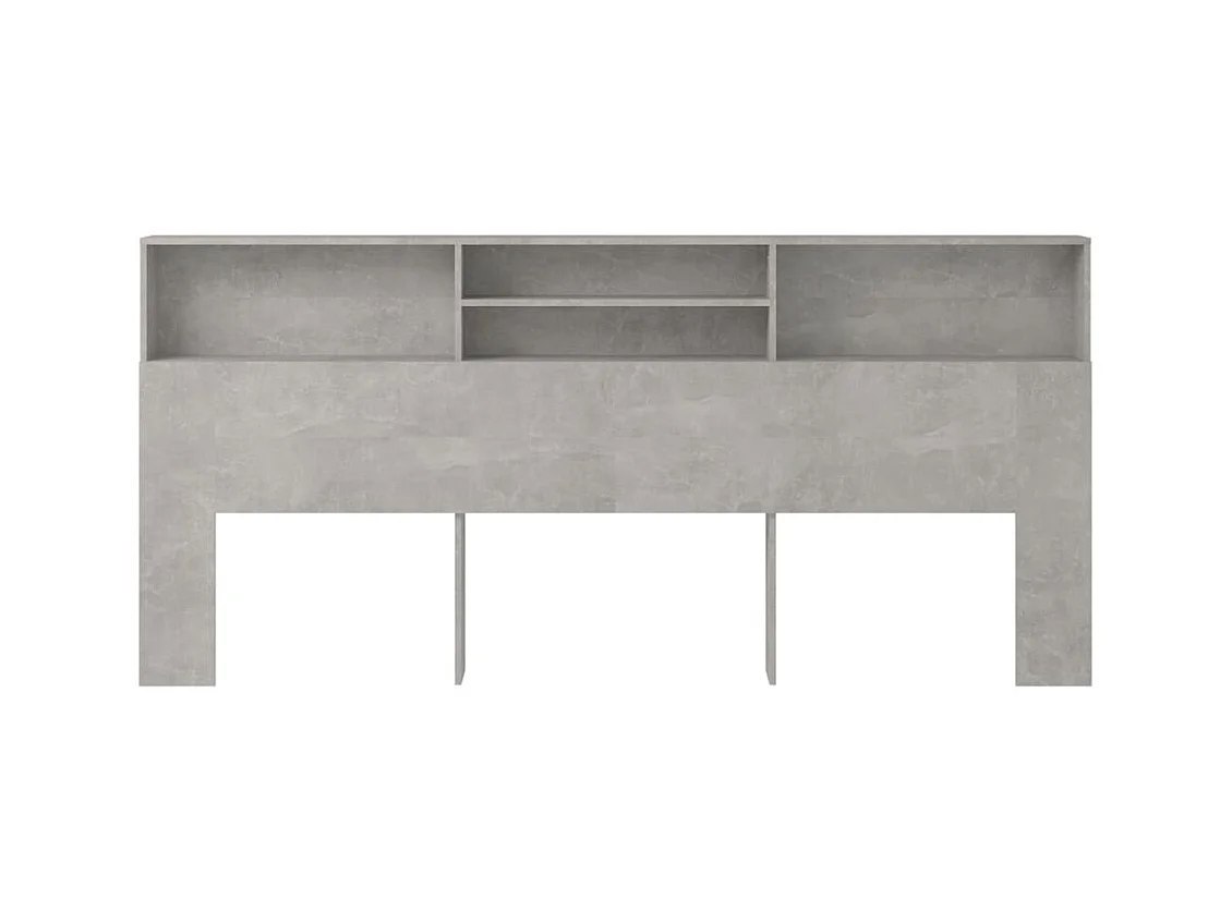 Betongrijs hoofdeindekast 220x19x103,5 cm