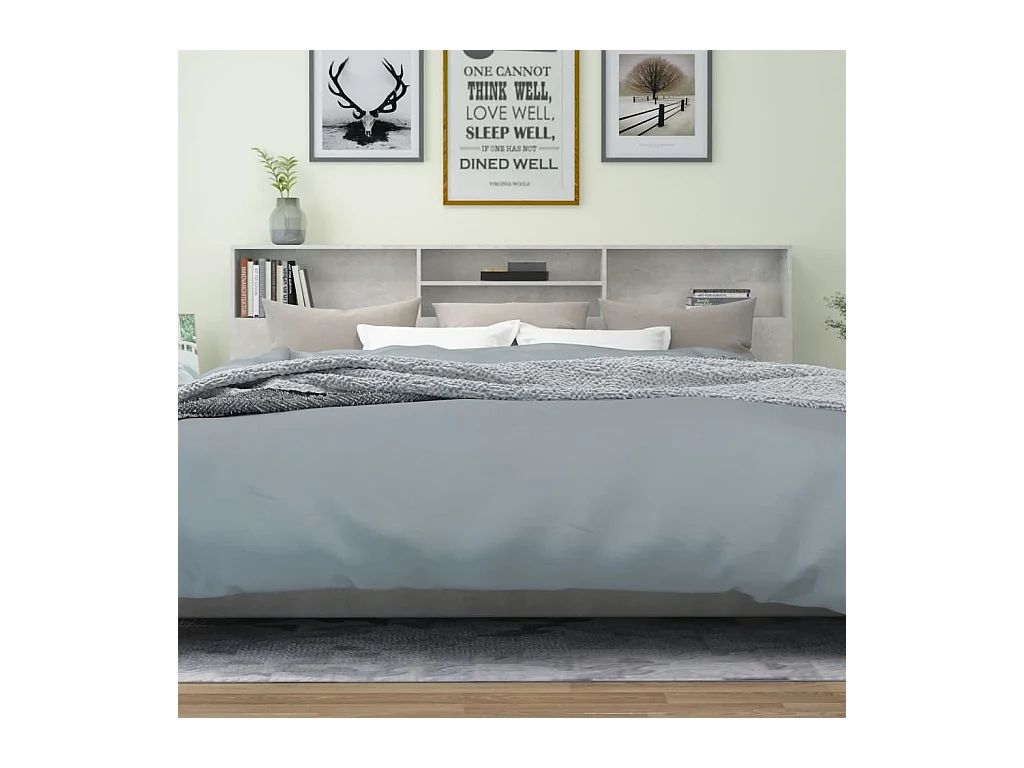 Betongrijs hoofdeindekast 220x19x103,5 cm