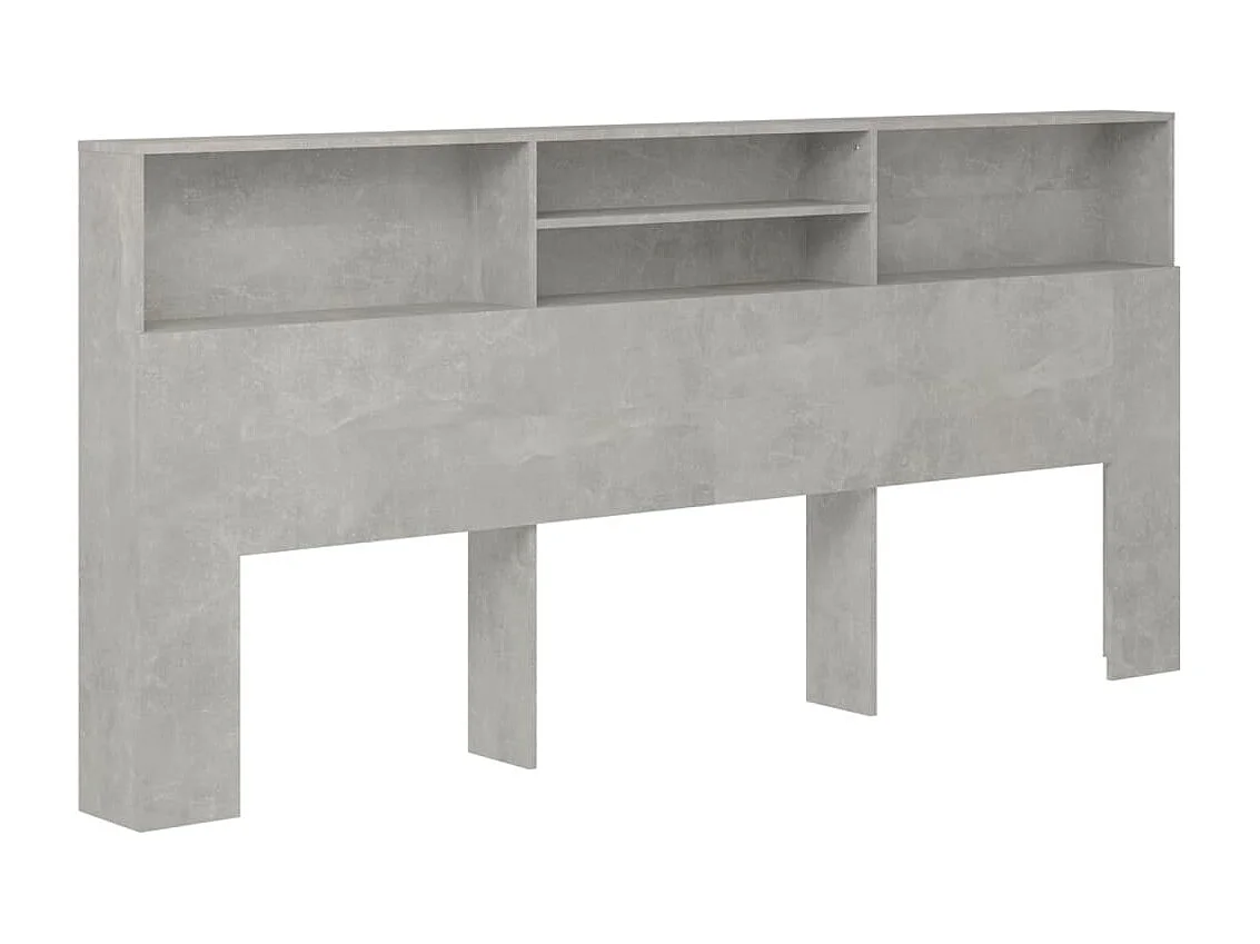 Betongrauer Kopfteilschrank 220 x 19 x 103,5 cm