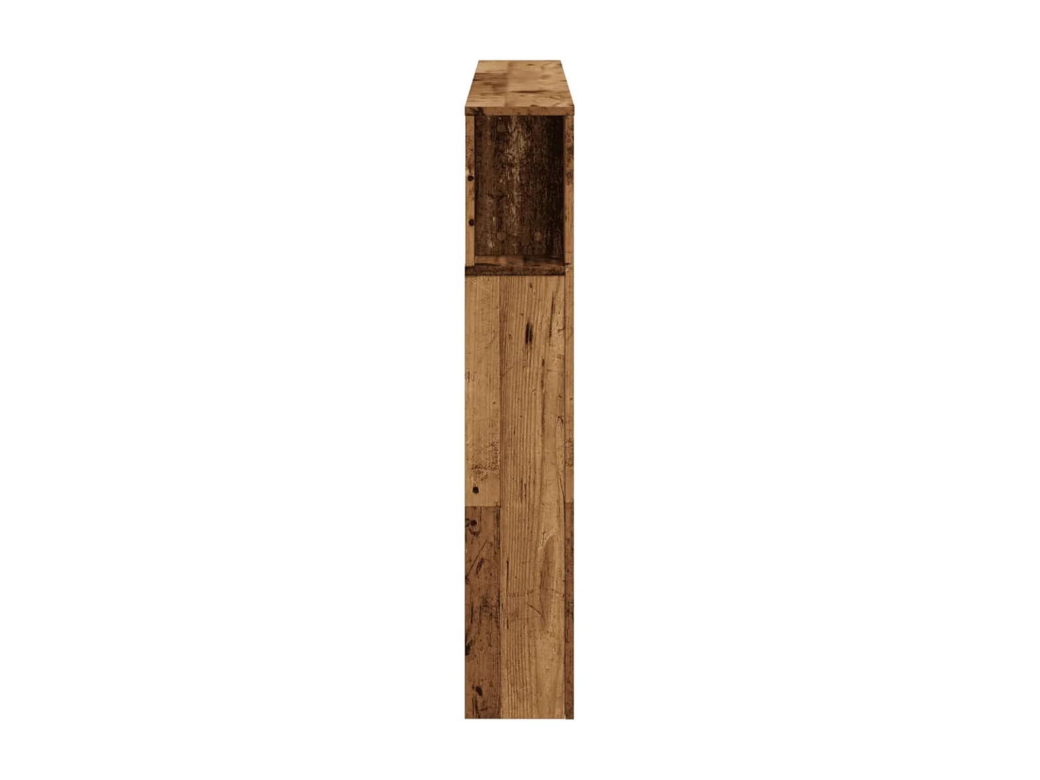 LED hoofdbord oud hout 140x18,5x103,5cm bewerkt hout