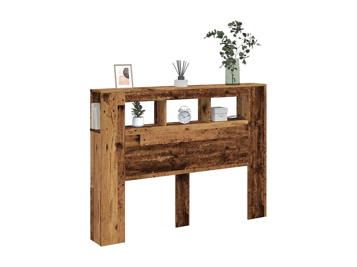 Testiera LED in legno vecchio 140x18,5x103,5cm in legno ingegnerizzato