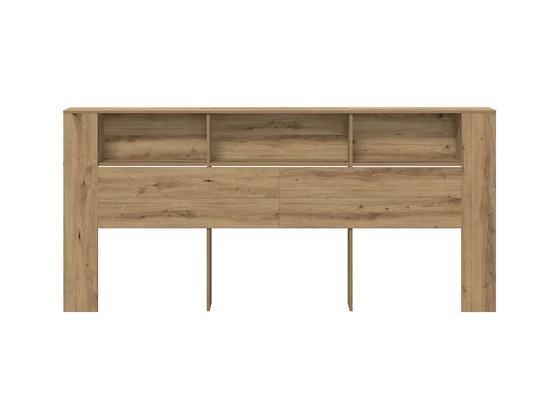 Hoofdbordkast 220 x 18,5 x 104,5 cm bewerkt hout