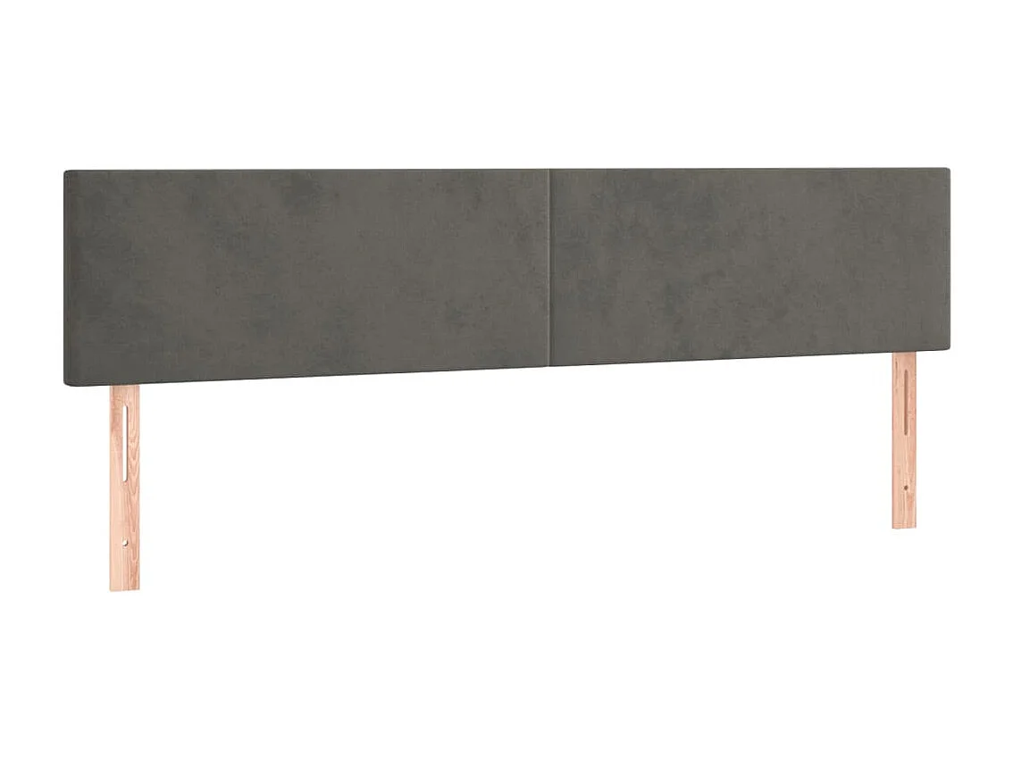 Tête de lit à LED Gris foncé 200x5x78/88 cm Velours