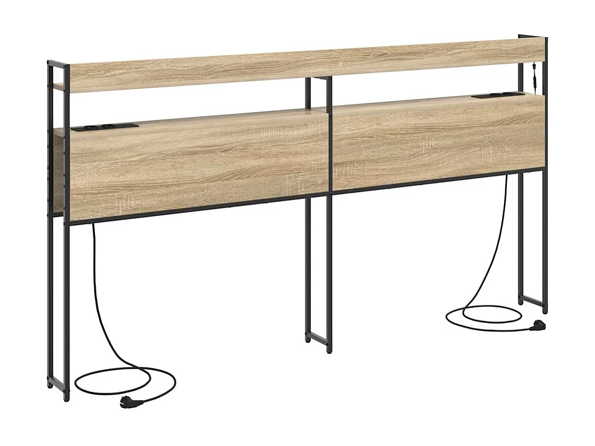 Tête de lit avec étagère Chêne sonoma 180 cm Bois d'ingénierie