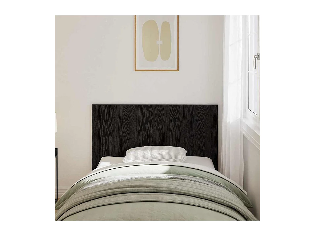 Tête de lit Chêne noir 120 x 1,5 x 80 cm Bois d'ingénierie