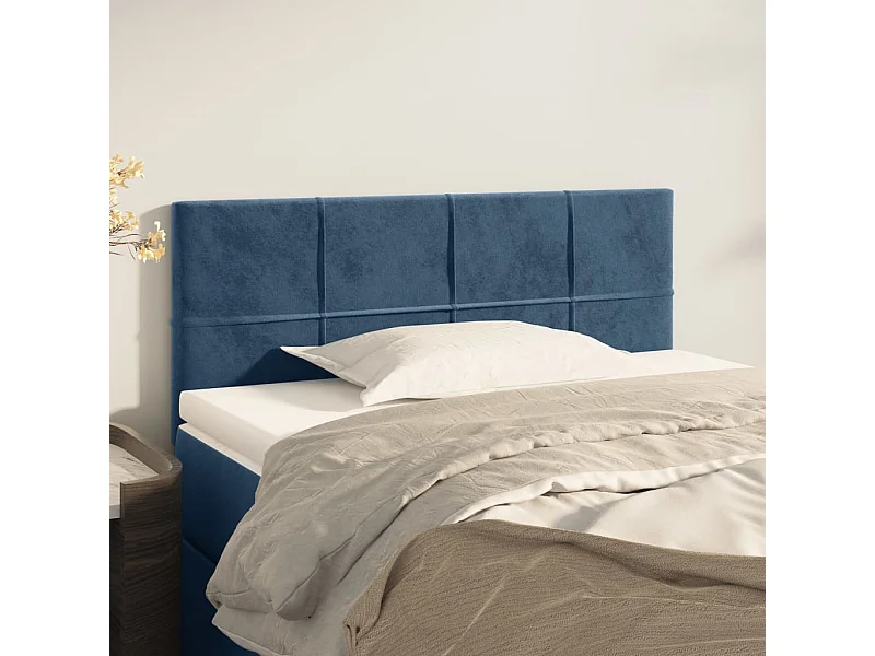 Tête de lit Bleu foncé 100x5x78/88 cm Velours