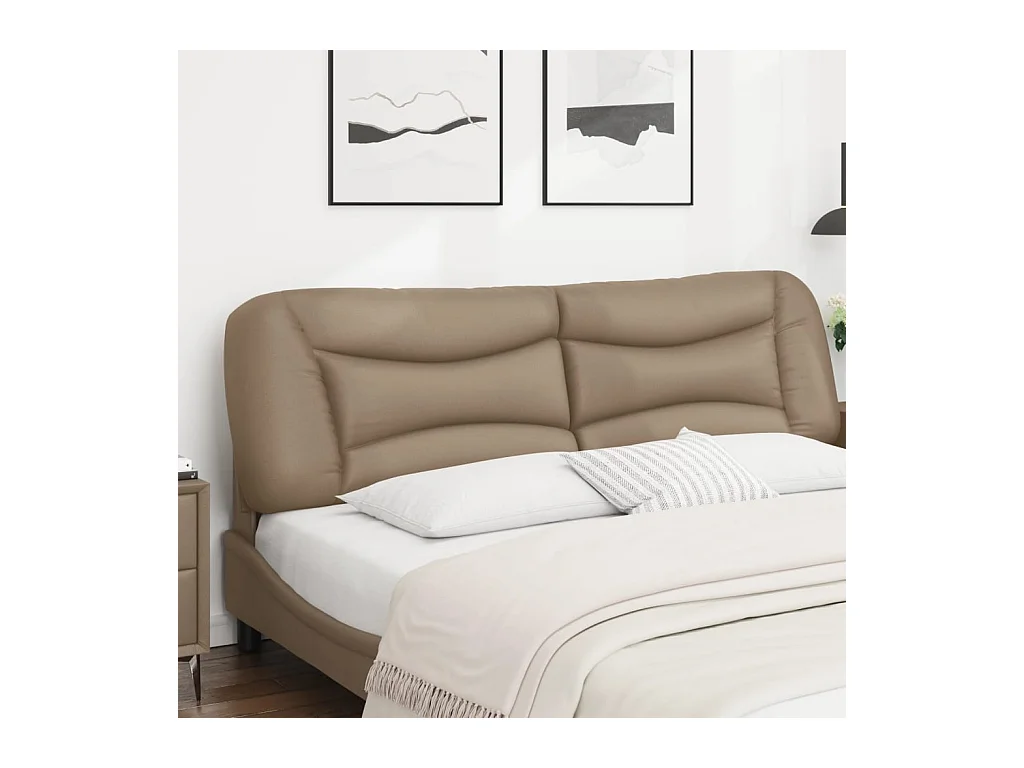 Cappuccino hoofdbordkussen 180 cm kunstleer