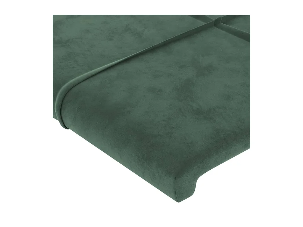 LED Hoofdbord Donkergroen 200x5x118/128 cm Fluweel