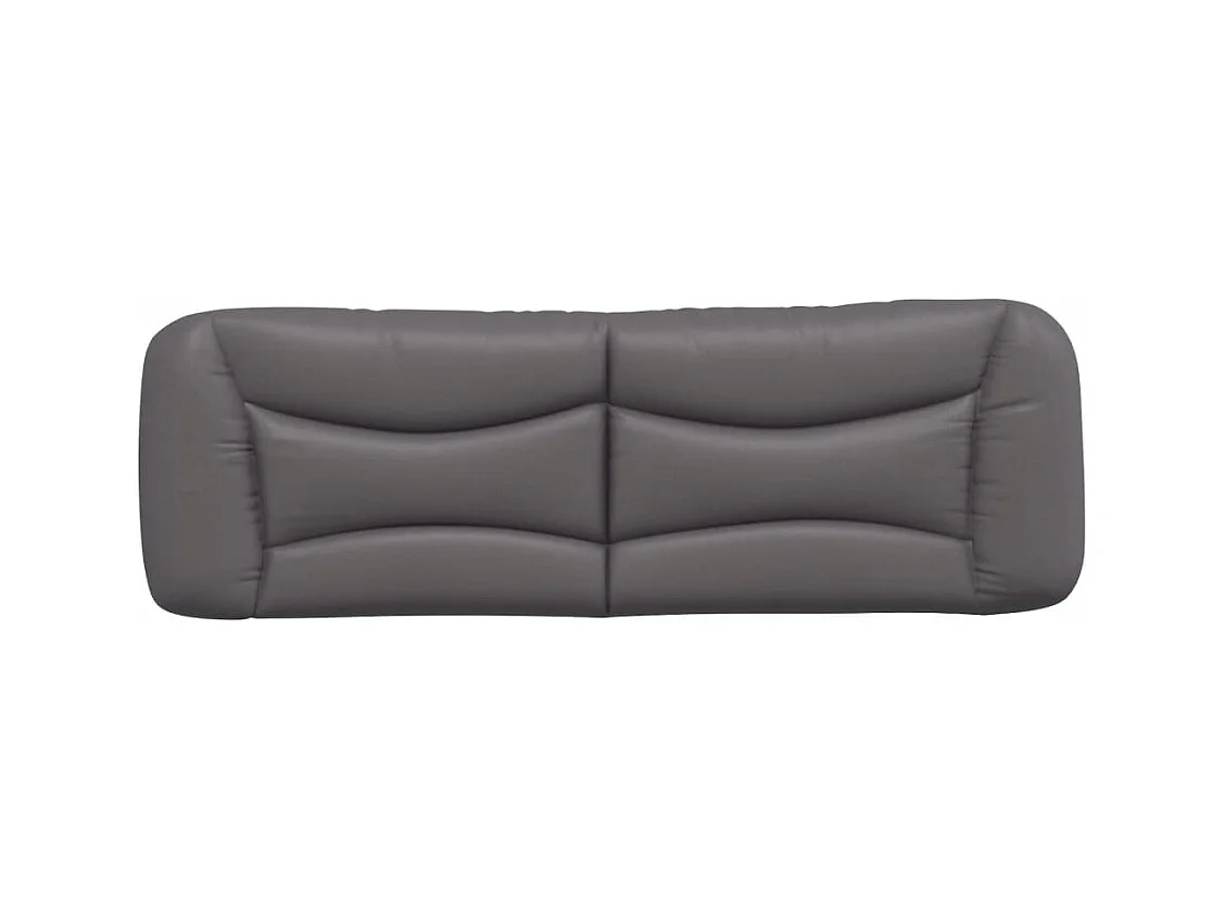 Grijs hoofdbordkussen 160 cm kunstleer