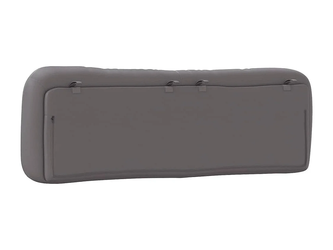 Grijs hoofdbordkussen 160 cm kunstleer