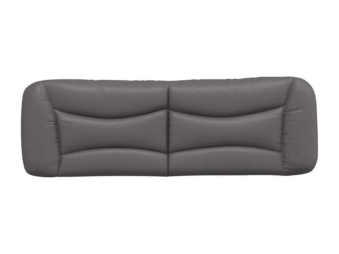 Graues Kopfteilkissen 160 cm Kunstleder