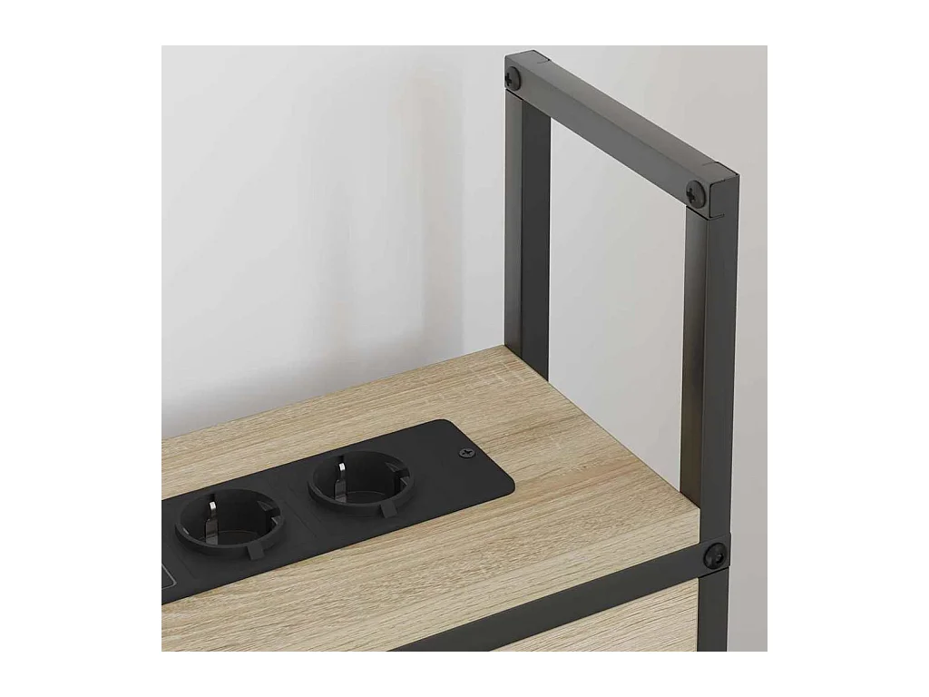 Sonoma Oak opberghoofdeinde met oplaadstation