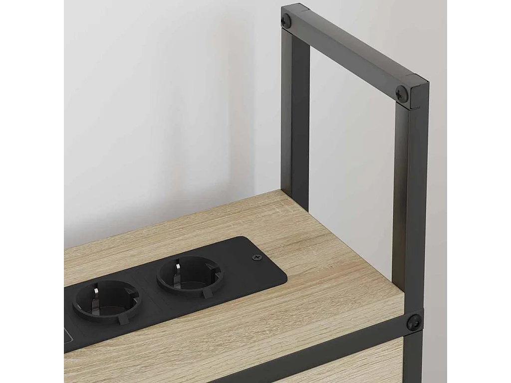 Sonoma Oak opberghoofdeinde met oplaadstation