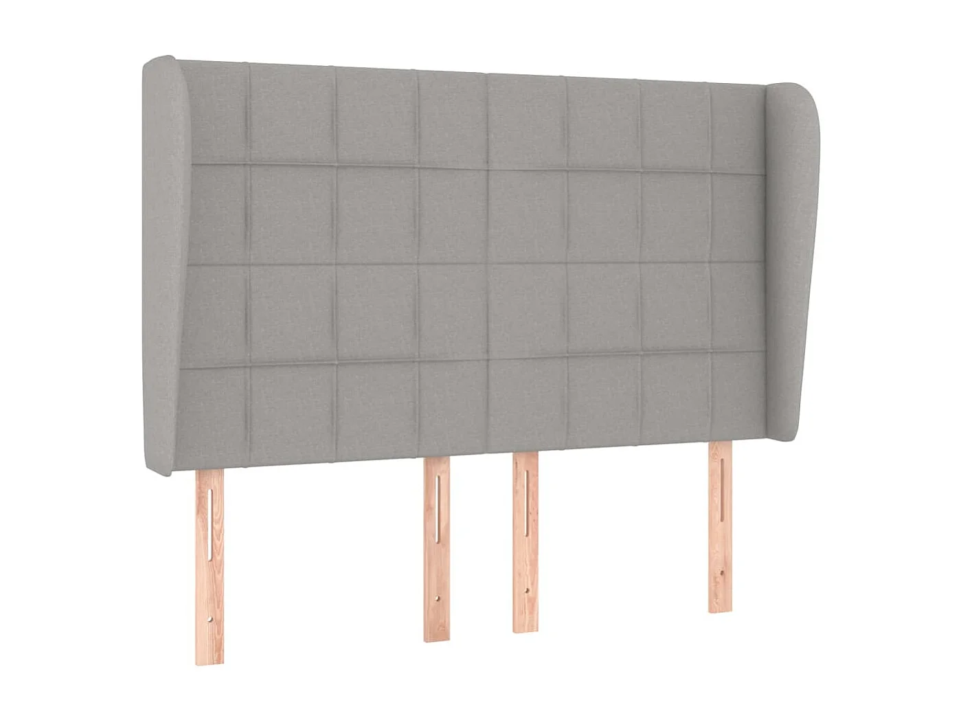 Testiera con ali Grigio chiaro 147x23x118/128 cm Tessuto