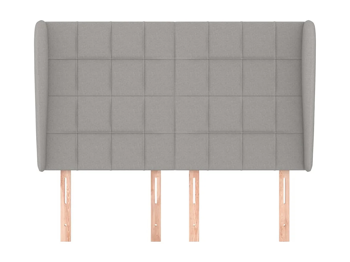 Testiera con ali Grigio chiaro 147x23x118/128 cm Tessuto