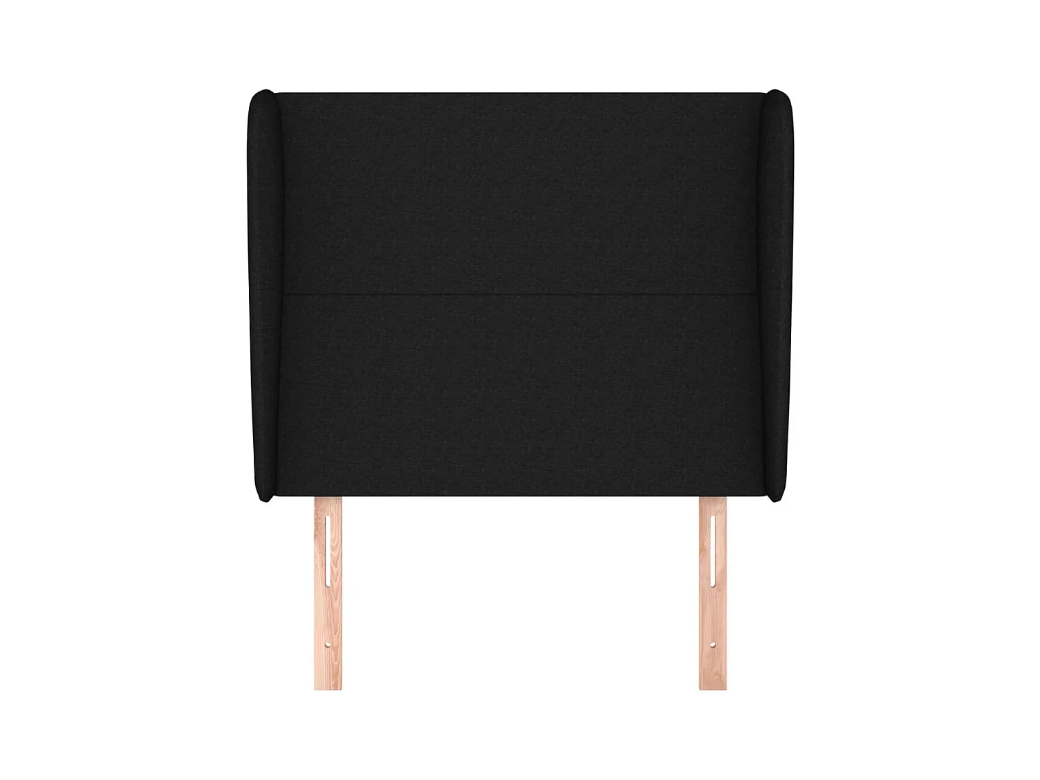 Hoofdbord met vleugels Zwart 83x23x118/128 cm Stof