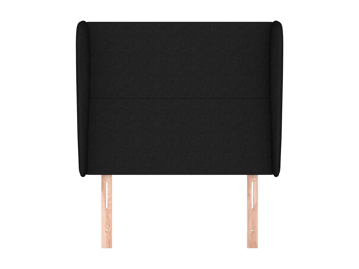 Tête de lit avec oreilles Noir 83x23x118/128 cm Tissu