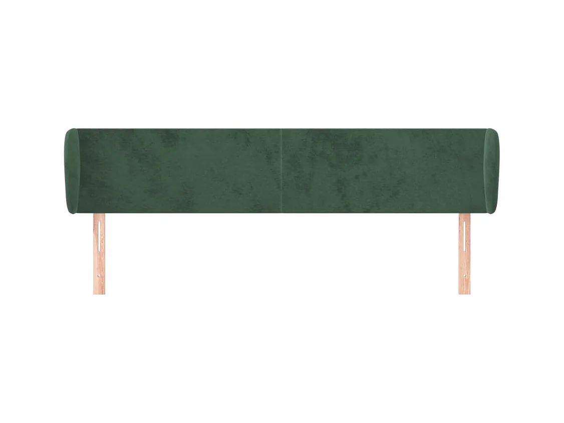 Hoofdbord met vleugels Donkergroen 163x23x78/88 cm Fluweel