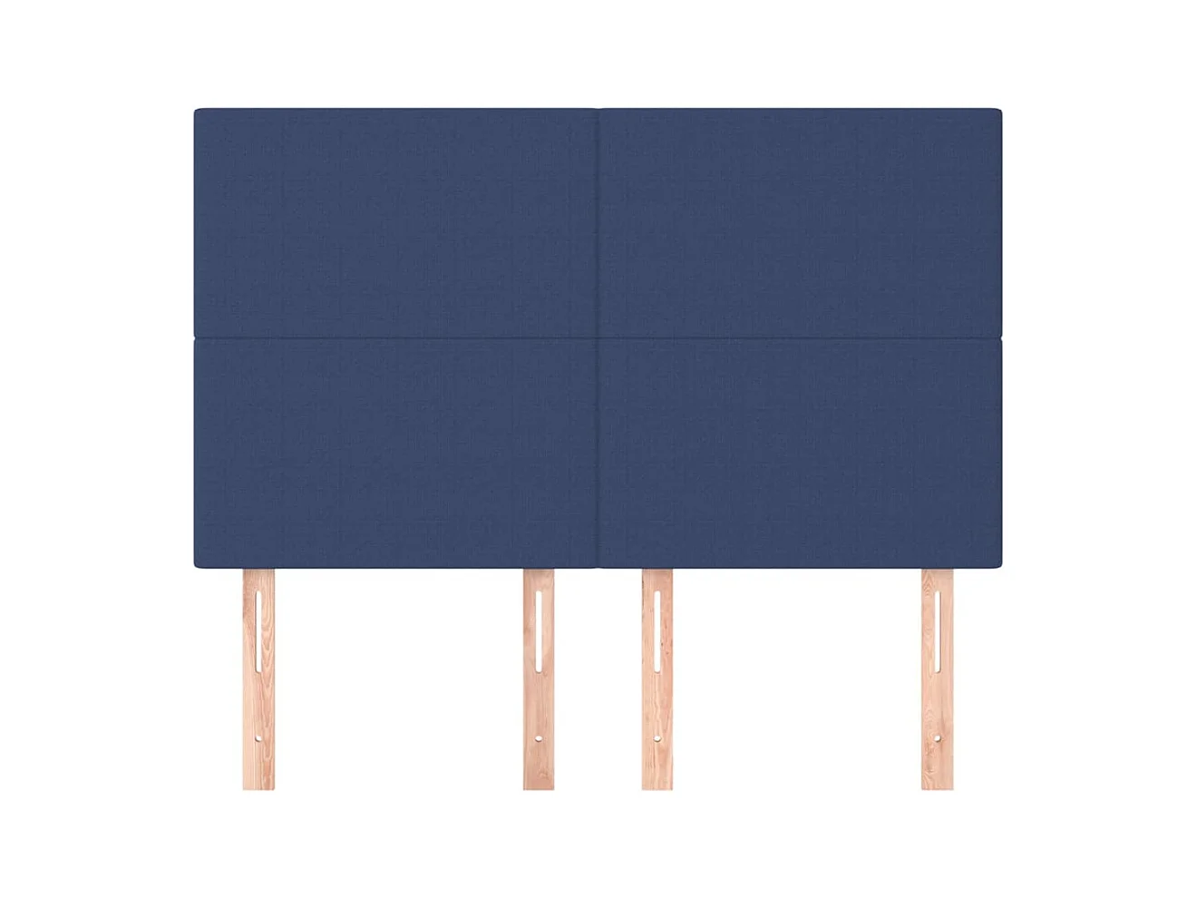 Hoofdborden 4 stuks Blauw 72x5x78/88 cm Stof
