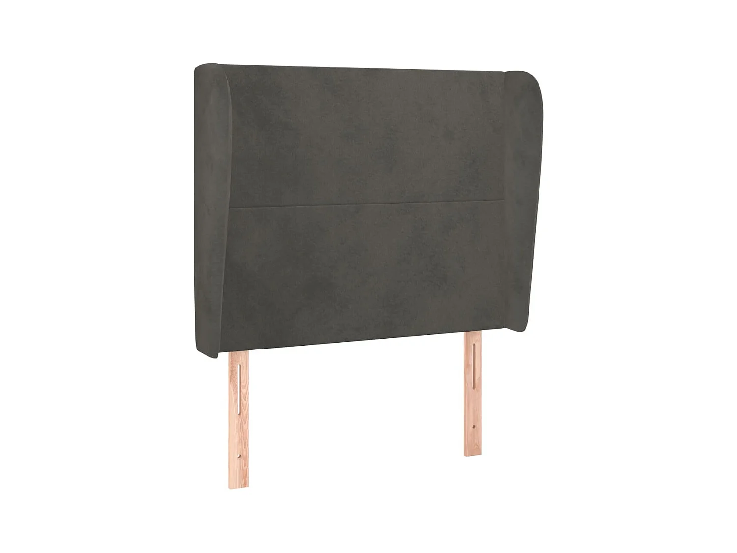 Tête de lit avec oreilles Gris foncé 93x23x118/128 cm Velours