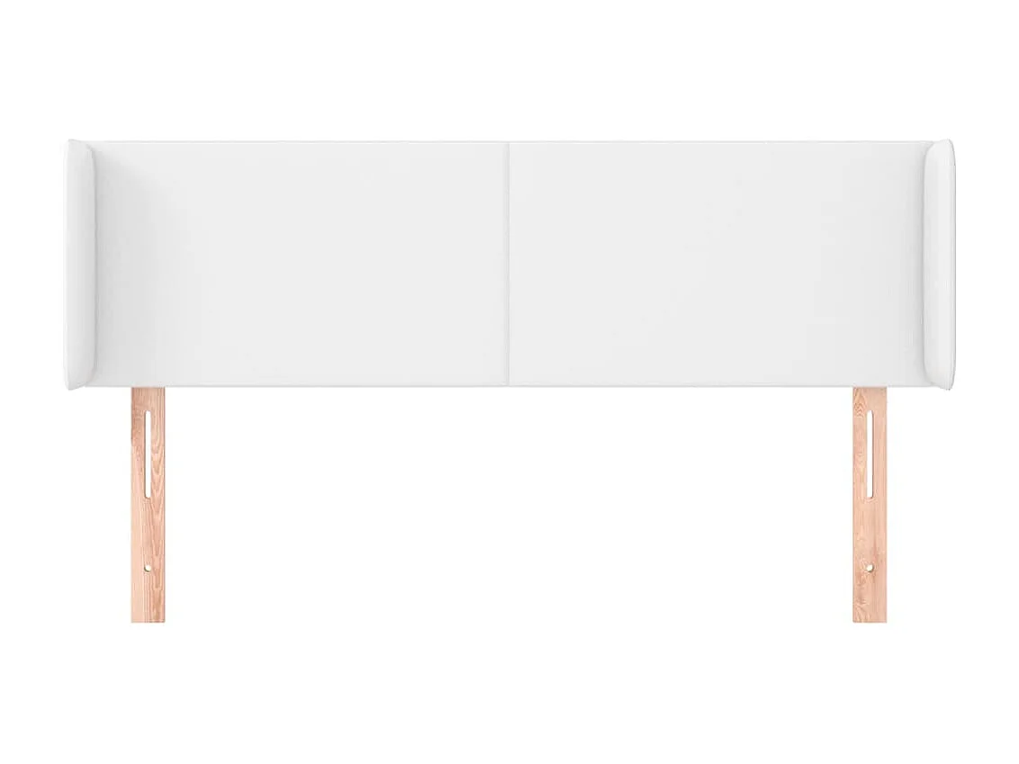 Testiera con ali Bianco 147x16x78/88 cm Ecopelle