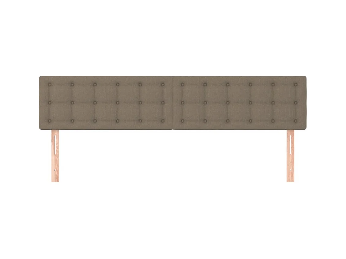 Têtes de lit 2 pcs Taupe 80x5x78/88 cm Tissu