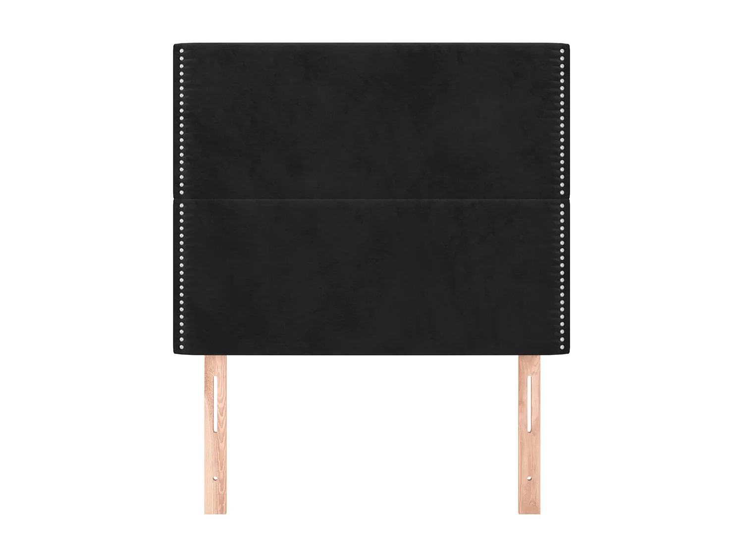 Cabeceros 2 uds Negro 90x5x78/88 cm Terciopelo