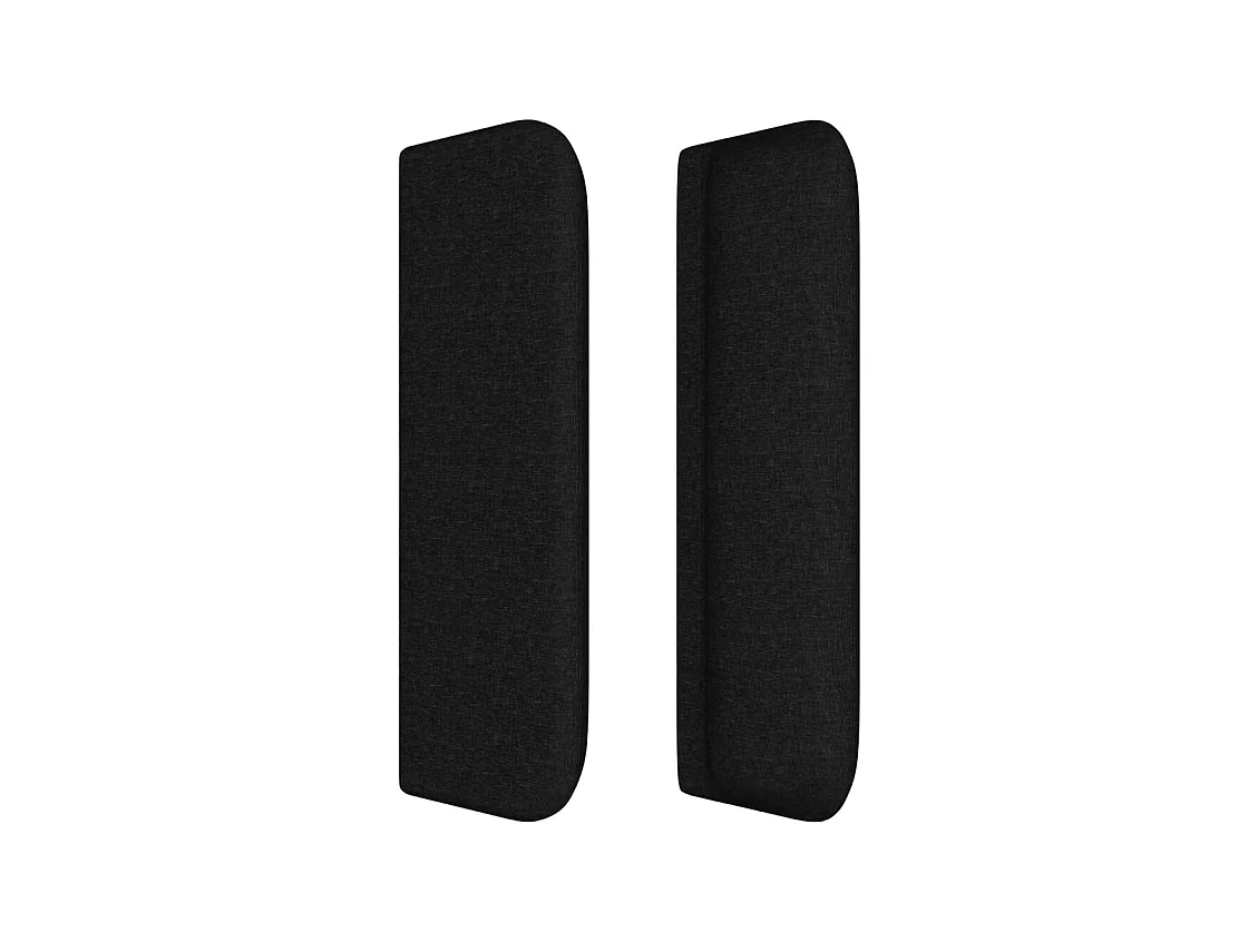 Cabecero con alas Negro 183x16x78/88 cm Tela