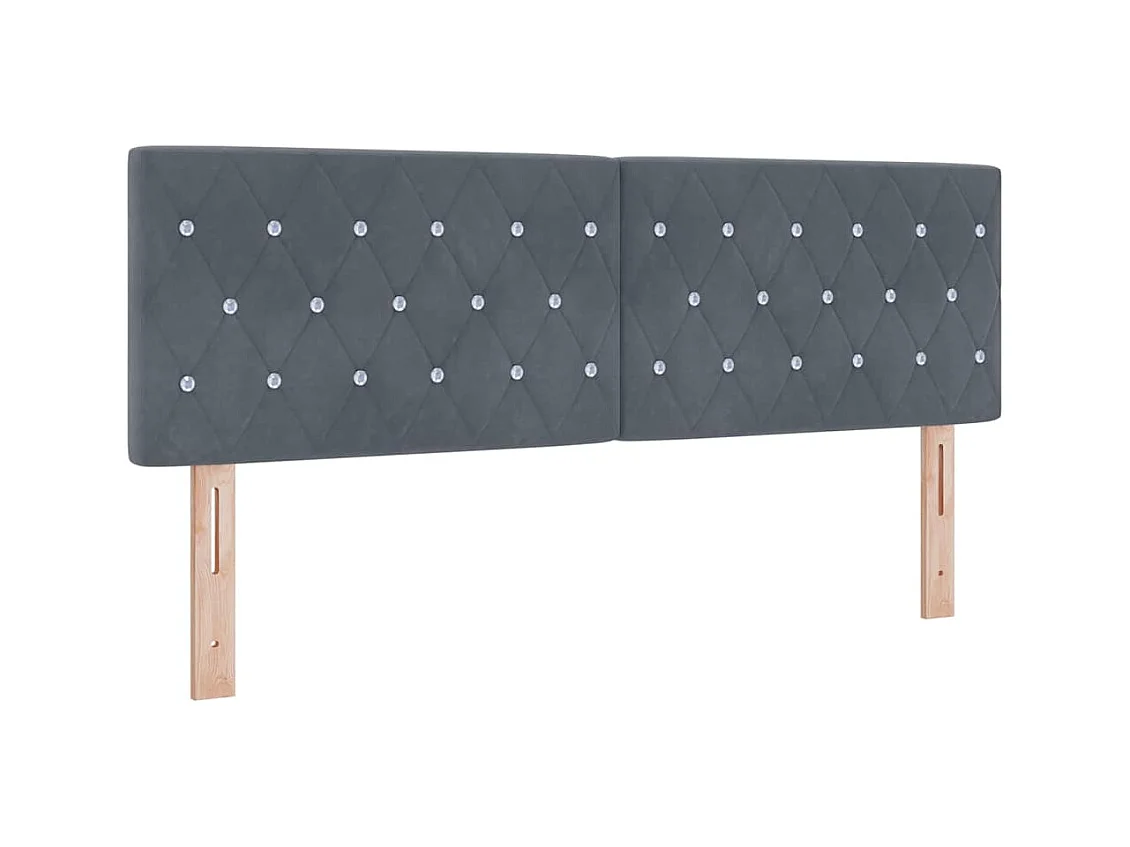 Argyle Donkergrijs LED Hoofdbord 144 cm Fluweel