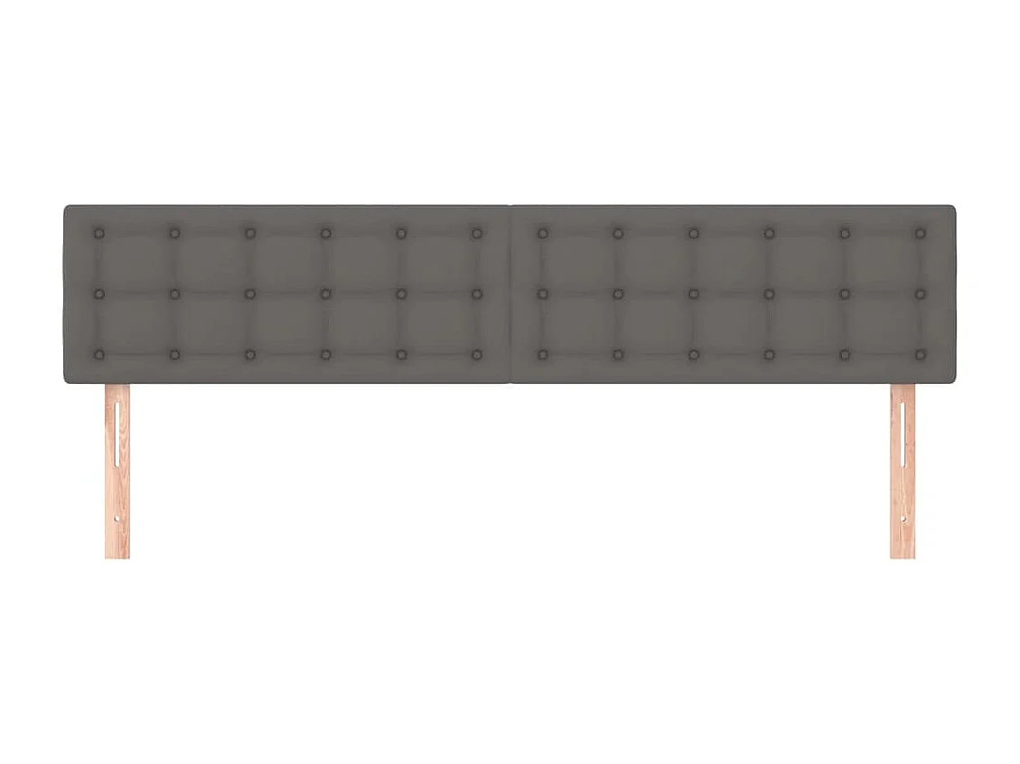 Têtes de lit 2 pcs Gris 80x5x78/88 cm Similicuir