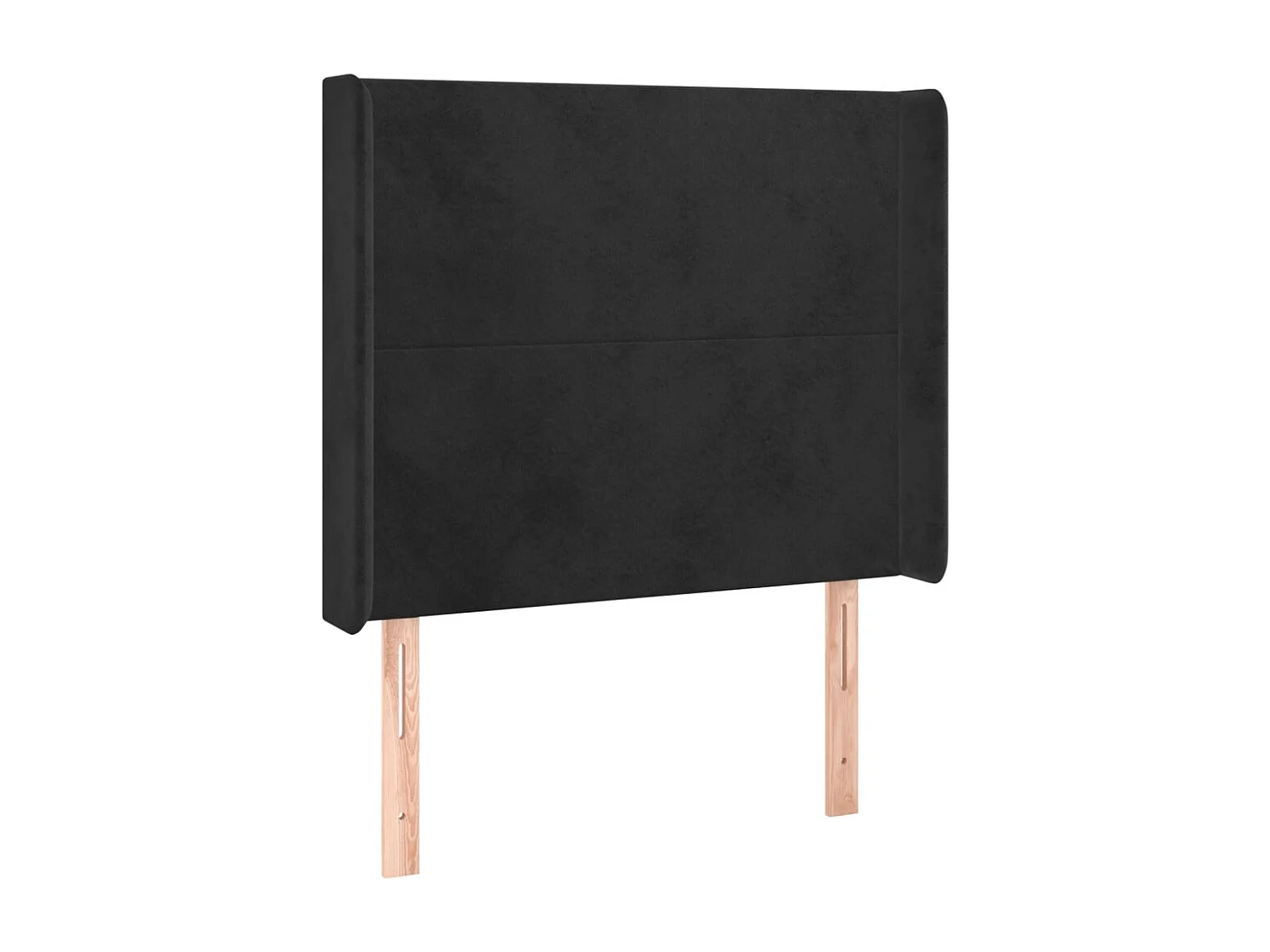 Tête de lit avec oreilles Noir 103x16x118/128 cm Velours