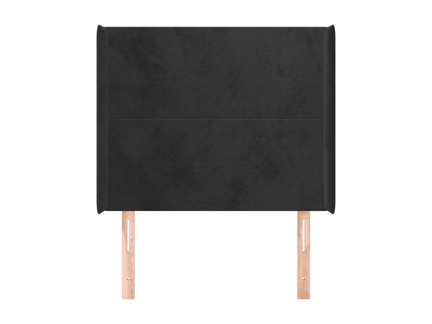 Tête de lit avec oreilles Noir 103x16x118/128 cm Velours