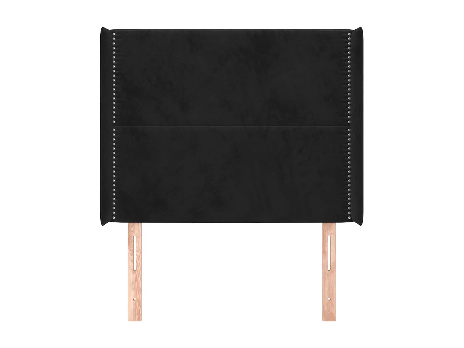 Tête de lit avec oreilles Noir 103x16x118/128 cm Velours