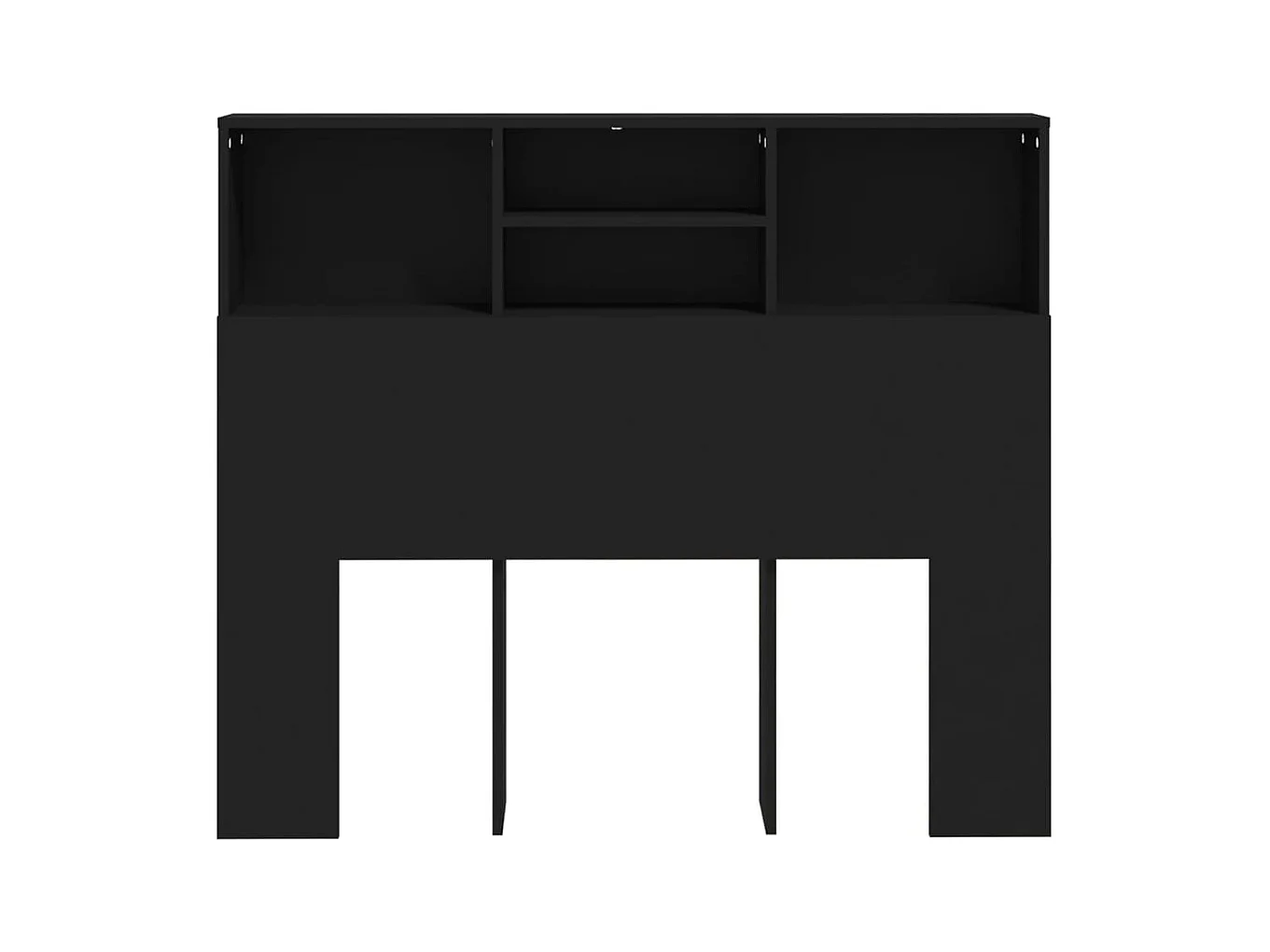 Zwarte hoofdbordkast 120x19x103,5 cm