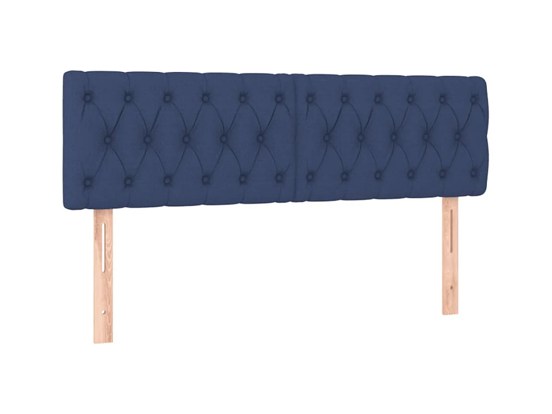 Testiere 2 pezzi Blu 72x7x78/88 cm Tessuto