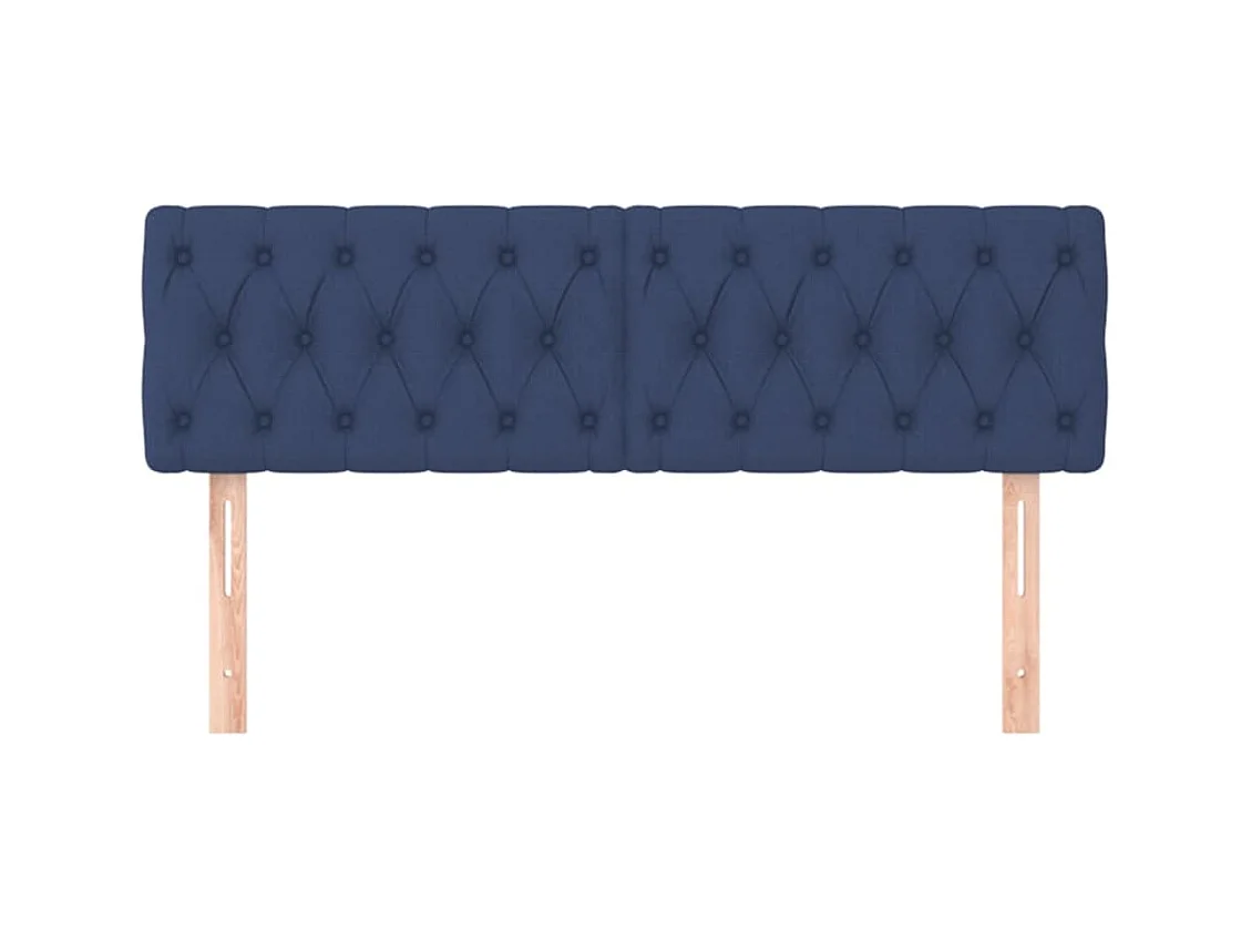 Testiere 2 pezzi Blu 72x7x78/88 cm Tessuto