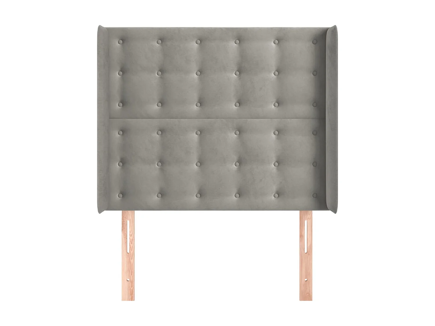 Tête de lit avec oreilles Gris clair 93x16x118/128 cm Velours