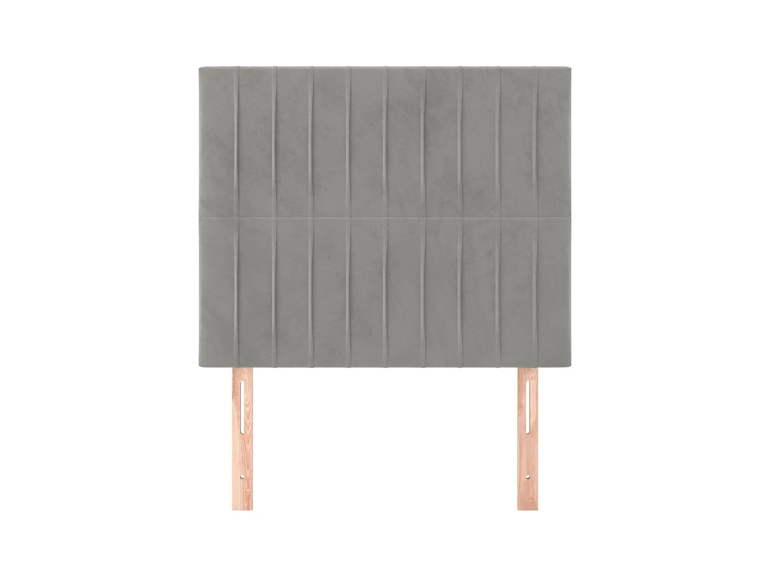 Têtes de lit 2 pcs Gris clair 100x5x78/88 cm Velours