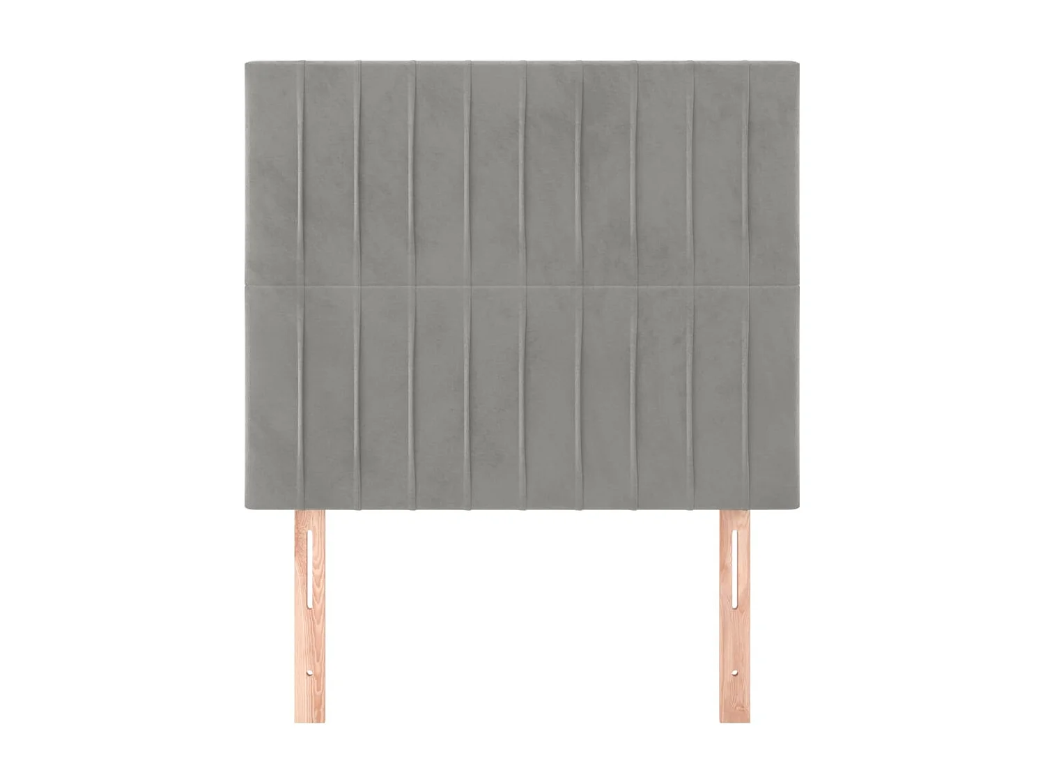 Têtes de lit 2 pcs Gris clair 100x5x78/88 cm Velours
