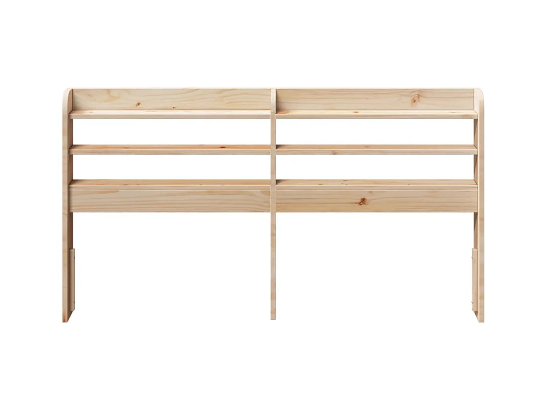 Testiera con ripiani 135 cm in legno massello di pino
