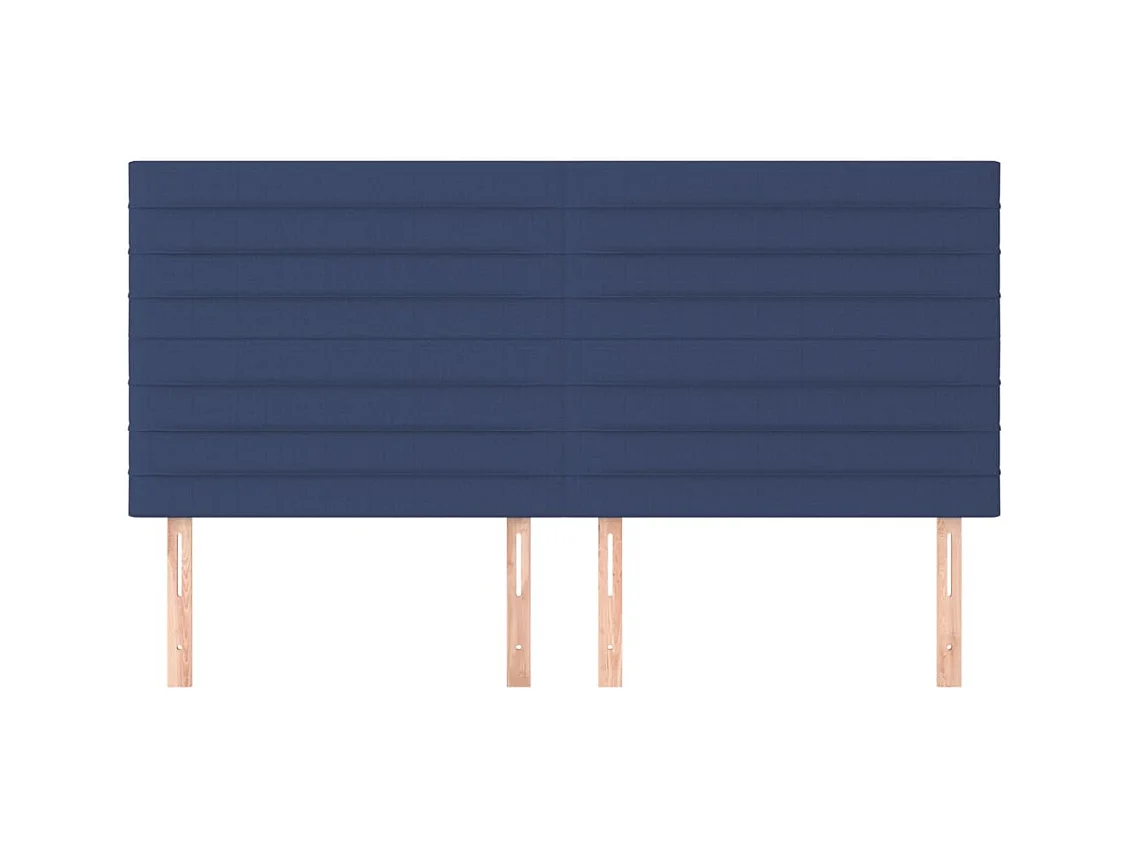 Hoofdborden 4 stuks Blauw 80x5x78/88 cm Stof