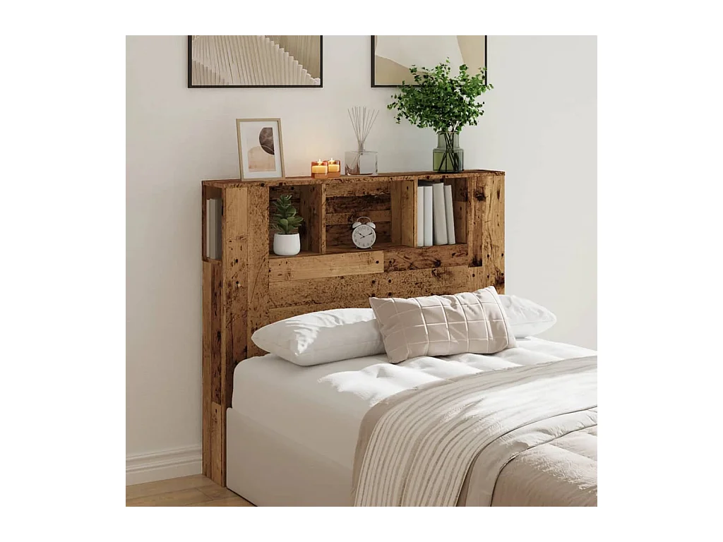 Cabecero de cama de madera antigua 120x19x104,5 cm