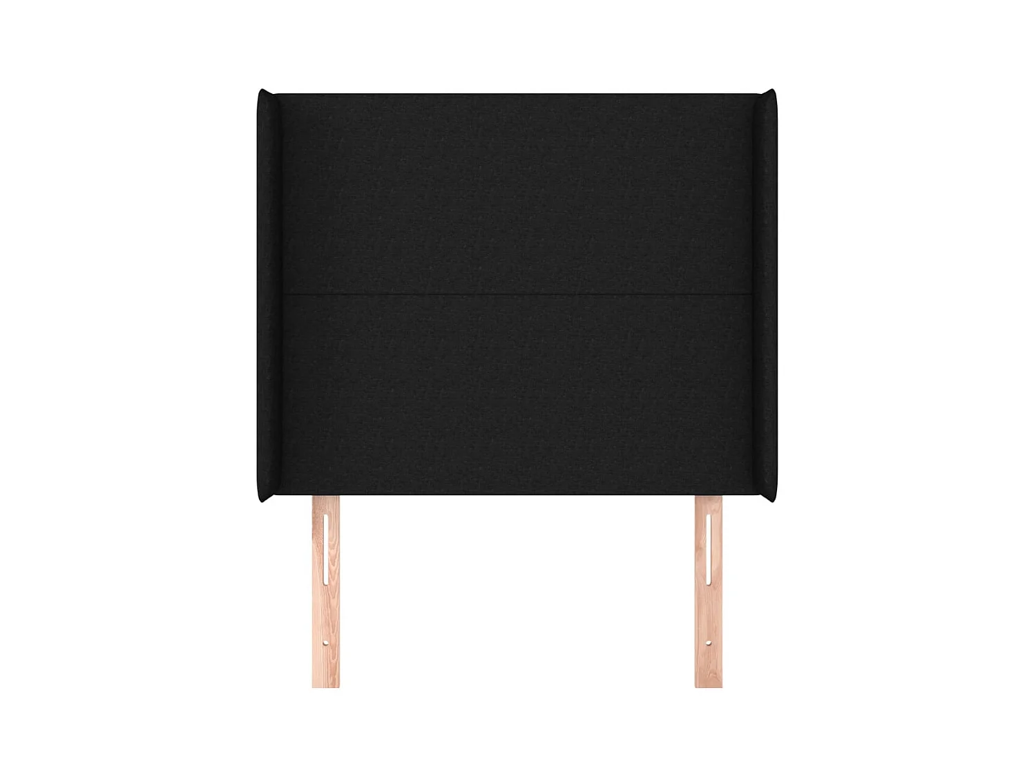 Kopfteil mit Flügeln Schwarz 93x16x118/128 cm Stoff