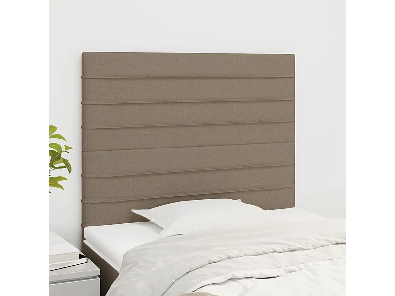 Kopfteile 2 Stk. Taupe 80x5x78/88 cm Stoff