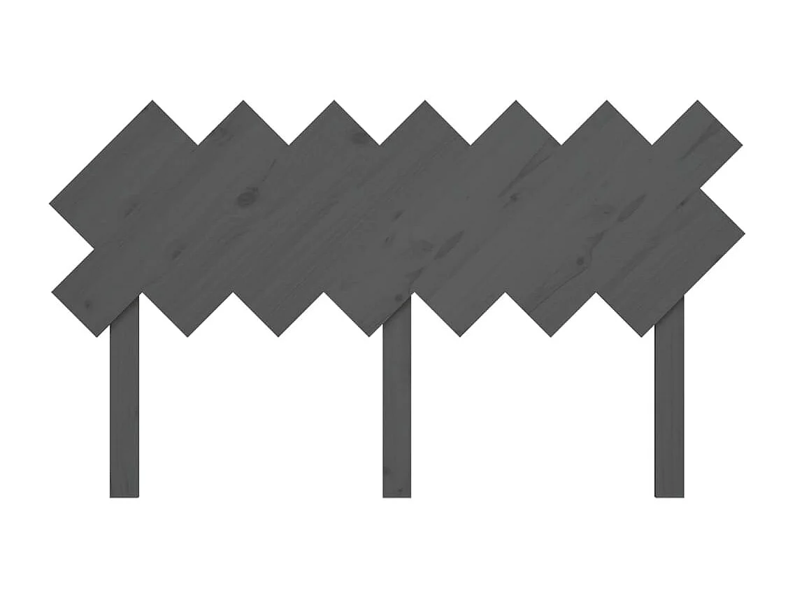 Tête de lit Gris 141x3x80,5 cm Bois massif de pin